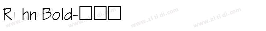 Rehn Bold字体转换